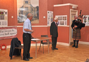 Opening of Exhibition, Peter Paterson, Peter McGuire & Stewart Marshall (Piper)